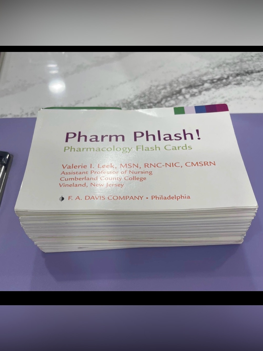 Pharm Phlash! Pharmacology Flash Cards by F. A. Davis Company - Purple/Green